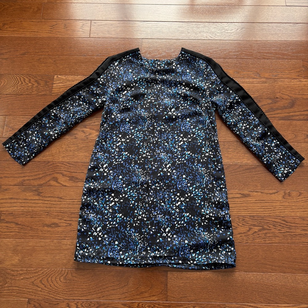 BANANA REPUBLIC Print Pom-Pom Shift Mini Dress 0P
